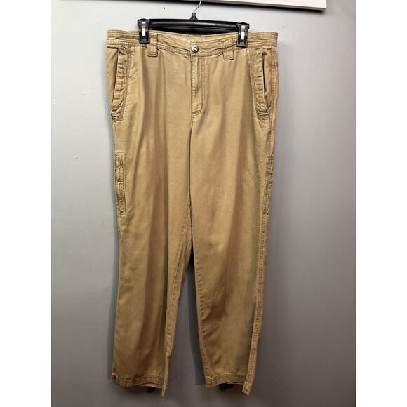 Columbia Pants Mens 36x32‎ Tan Stretch Chino Utility Cargo Outdoors Omni-Shield - Picture 1 of 10